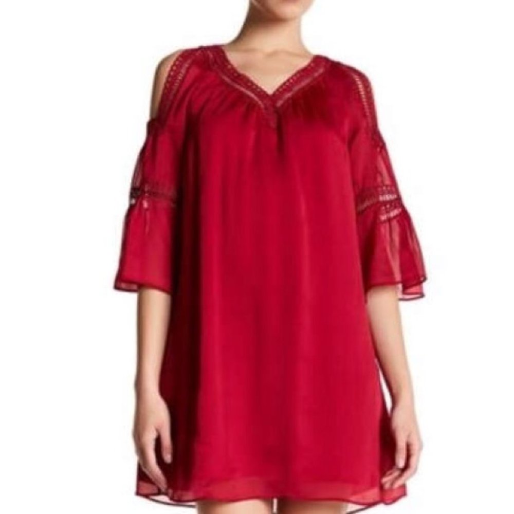 Laundry by Shelli Segal Ruby Lipstick Cold Shoulder Dress - NWT
